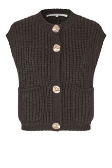 SECOND FEMALE VEST, ULRIKKE KNIT VEST, CHOCOLATE TORT